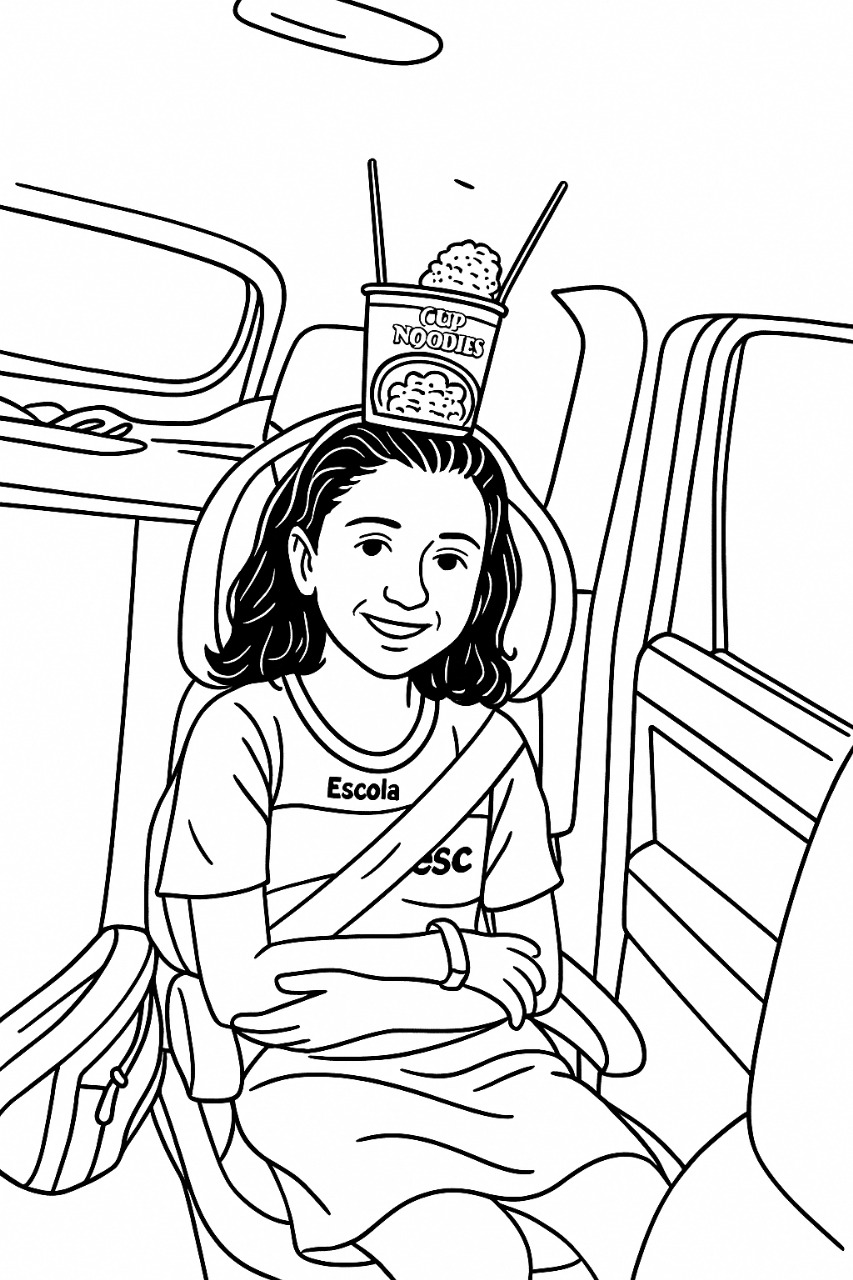 Exemplo de arte sketch para colorir personalizada