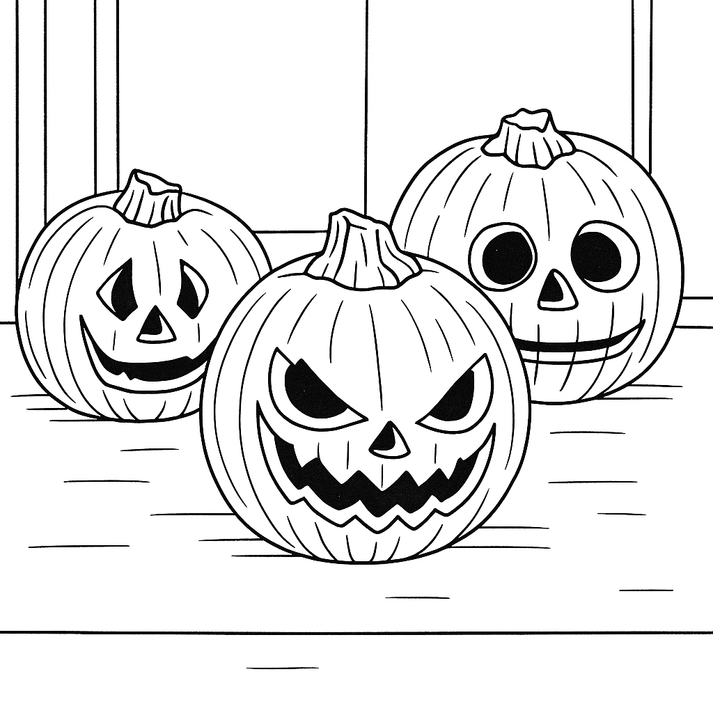 Exemplos de desenhos de Halloween para colorir