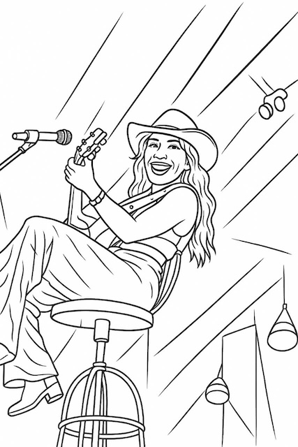 Depois Lauana Prado com violão, imagem estilo Bobbie Goods