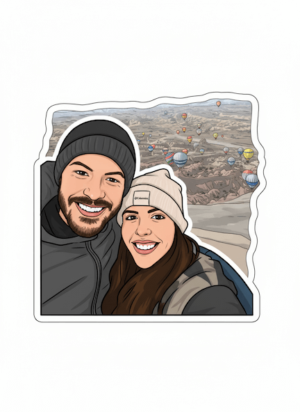 Custom sticker example